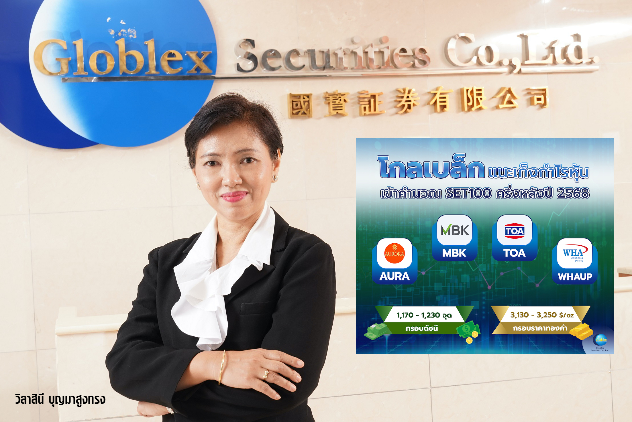 “โกลเบล็ก” แนะเก็งกำไรหุ้นเข้าคำนวณ SET100 มองกรอบดัชนีที่ 1,170-1,230 จุด 
