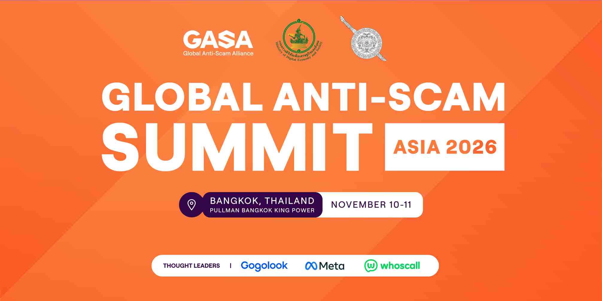 GASA ผนึก Gogolook และ Meta จัด Global Anti-Scam Summit Asia ในกรุงเทพฯ ครั้งแรก