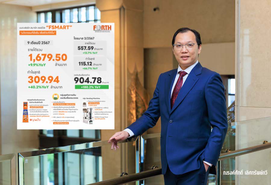 FSMART ปลื้มพอร์ตสินเชื่อโตแรง ดันงบ 9 เดือน รายได้รวม 1,679 ล. ดันกำไรพุ่งกว่า 40%